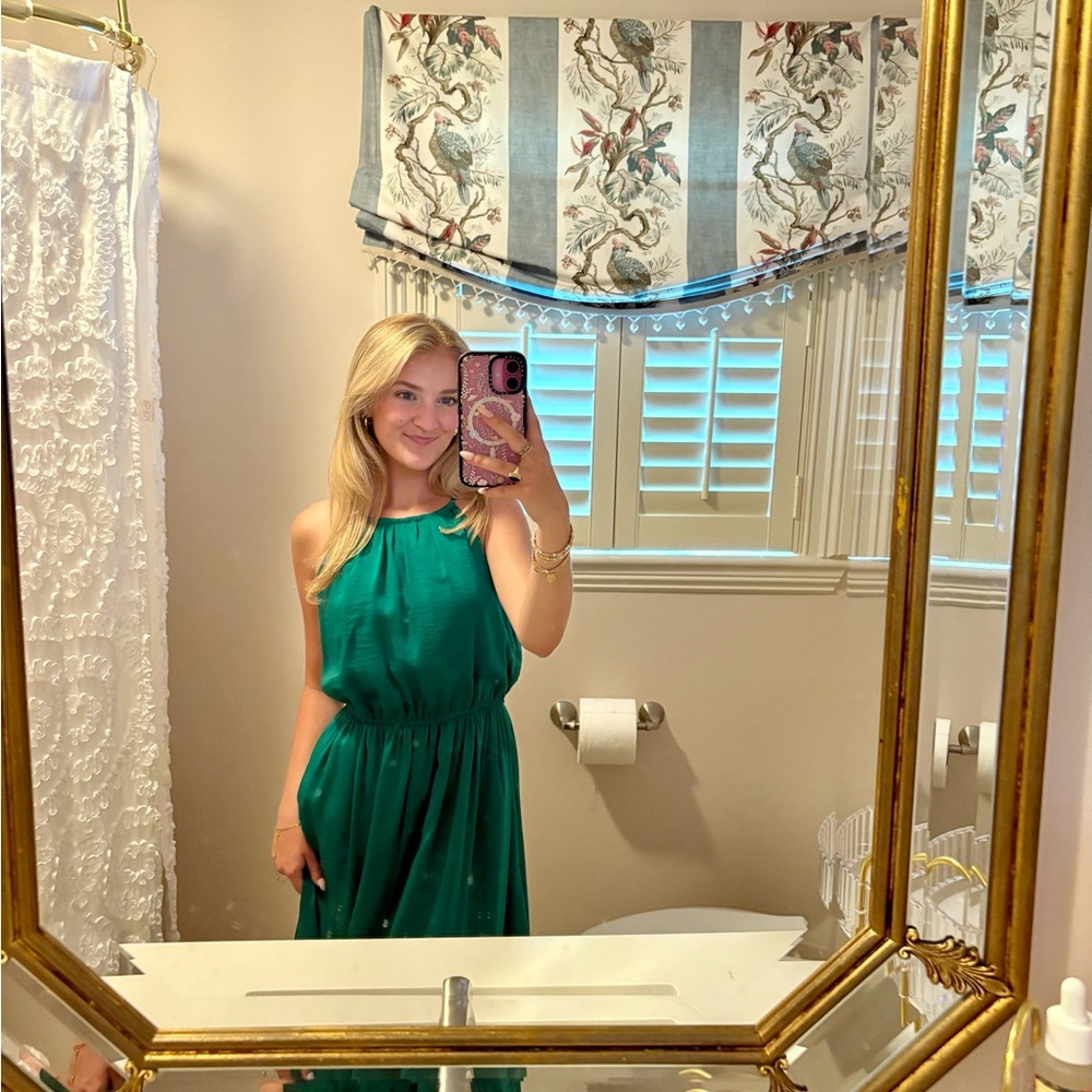 Banana Republic Satin Green Dress